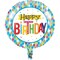 Party Central Pack of 10 Red and White "Happy Birthday" Printed Mylar Balloons 18"